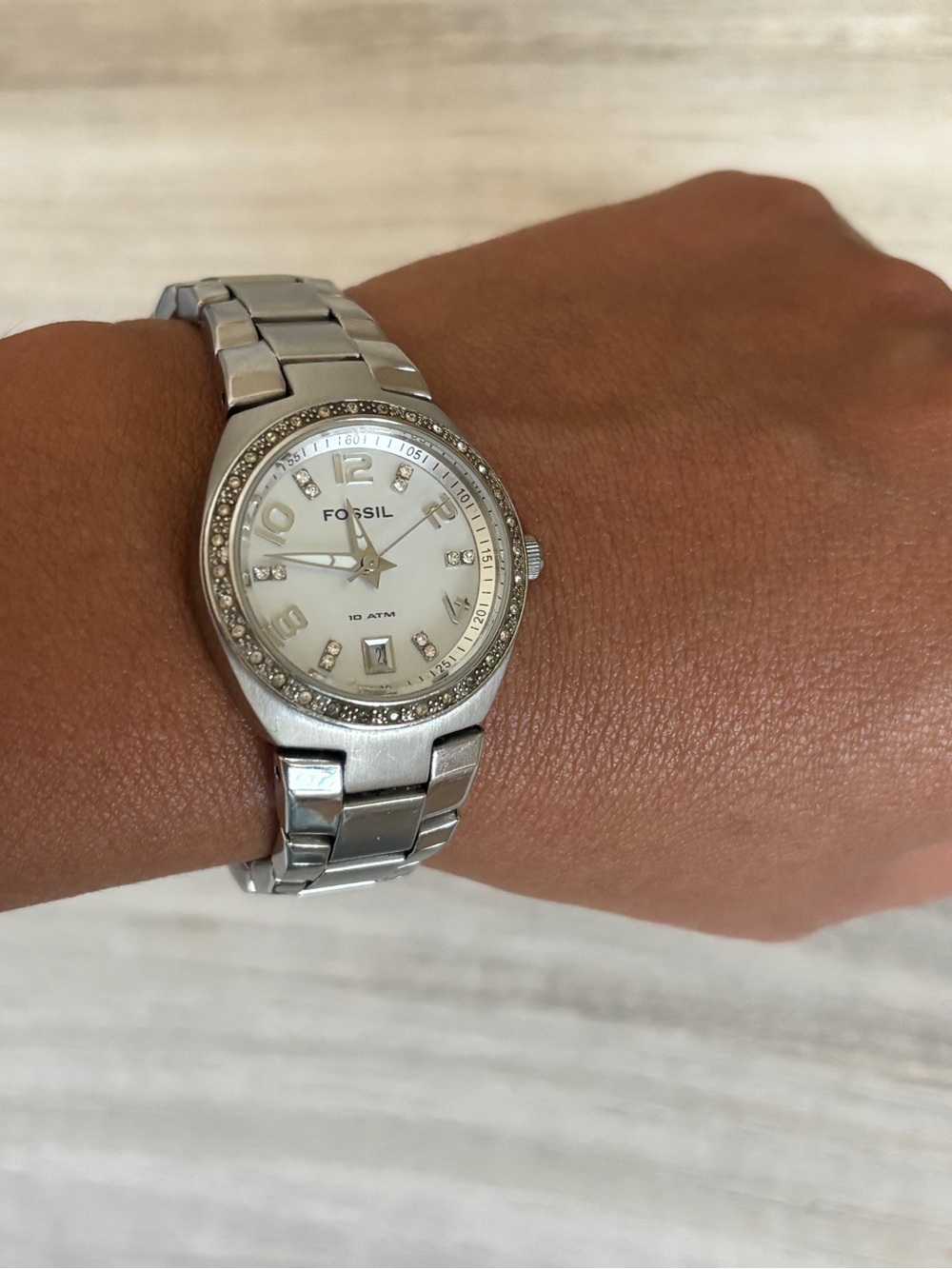 Fossil Women's Colleague Y2K Quartz Stainless Steel Silver Three-Hand Watch - Picture 4 of 5